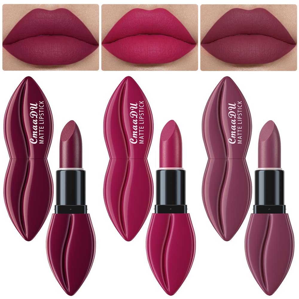 2Pcs Matte Velvet Lipstick - Long Lasting Waterproof Smudge Proof 24 Hours Lip Stick
