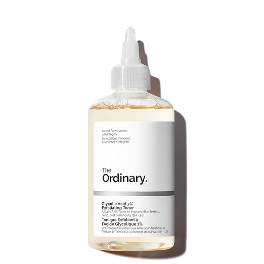 The Ordinary Glycolic Acid 7% Exfoliating Toner -  Brightening & Smoothing Toner for More Even-Looking Skin Tone