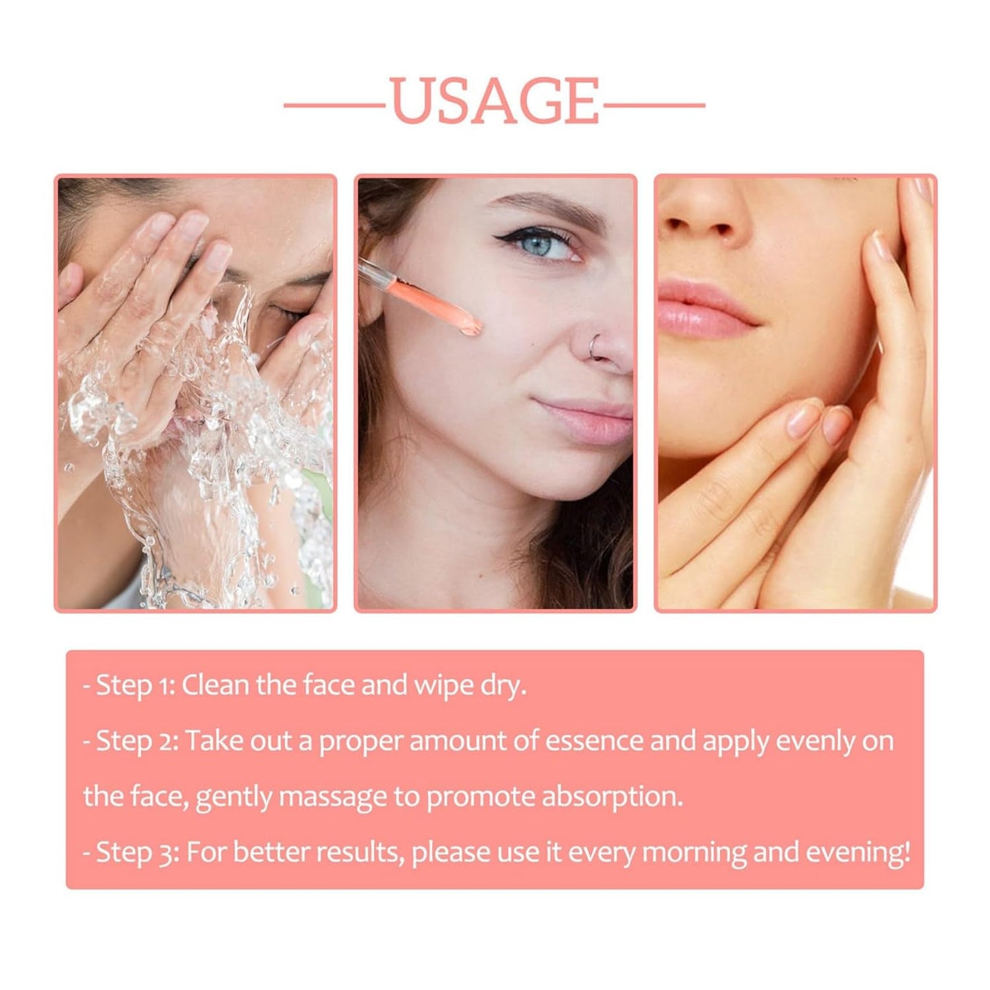 5 In 1 Anti-Aging Serum With Vitamin C, Vitamin E, Hyaluronic Acid, Collagen & Niacinamide For Facial Moisturizing, Firming Skin & Even Skin Tone
