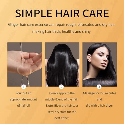 Ginger Hair Growth Serum - Promotes Stronger & Thicker Hair Growth for All Hair Types – (BUY 1 GET 1 FREE)