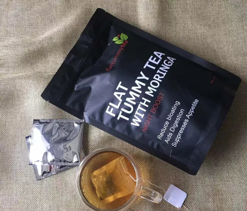 Premium Weight Loss Flat Tummy Tea with Moringa – Tummy & Body Slimming Tea Bags