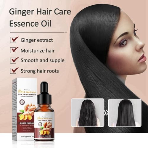 Ginger Hair Growth Serum - Promotes Stronger & Thicker Hair Growth for All Hair Types – (BUY 1 GET 1 FREE)