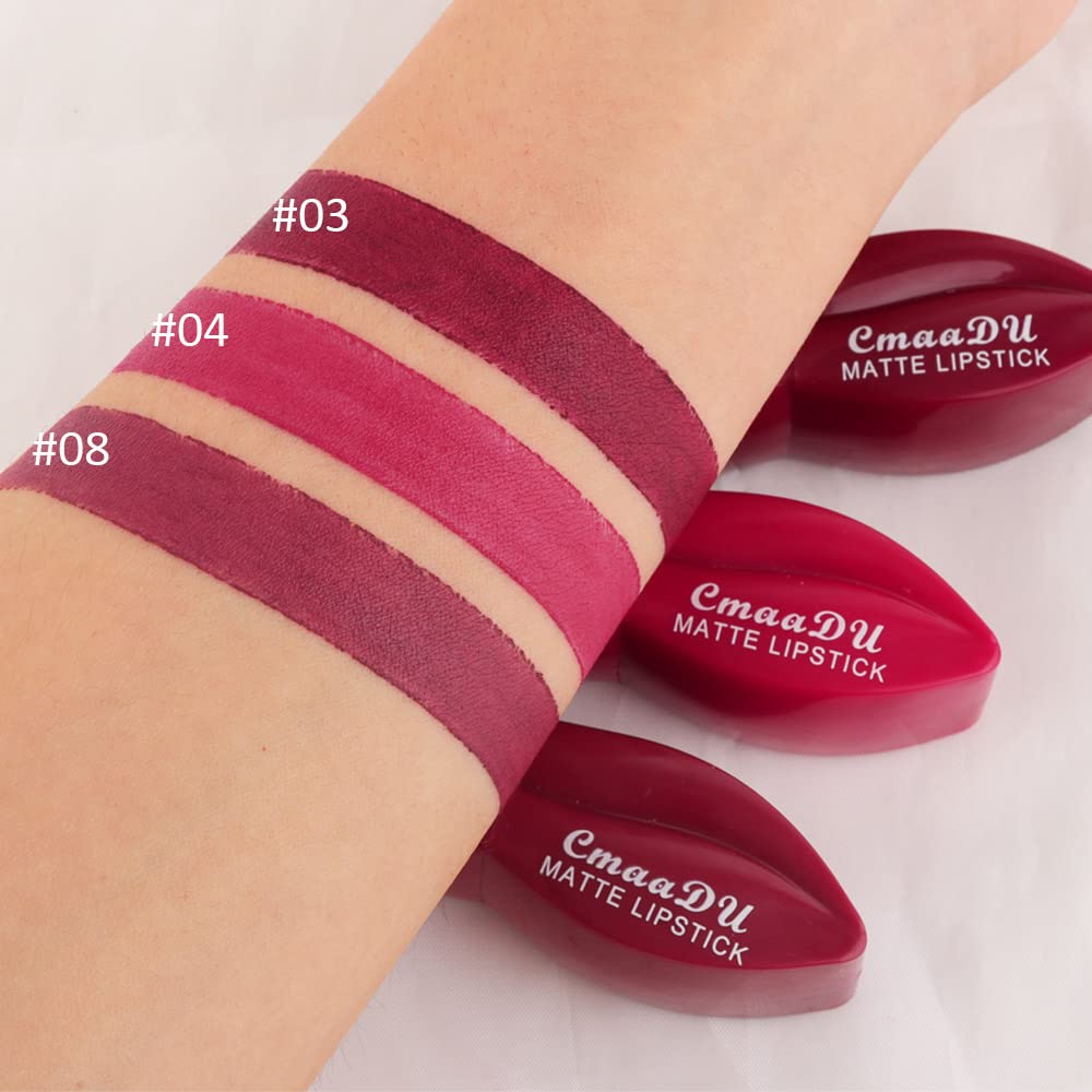 2Pcs Matte Velvet Lipstick - Long Lasting Waterproof Smudge Proof 24 Hours Lip Stick