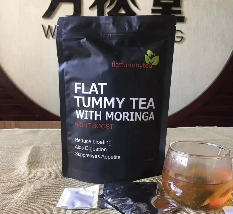 Premium Weight Loss Flat Tummy Tea with Moringa – Tummy & Body Slimming Tea Bags