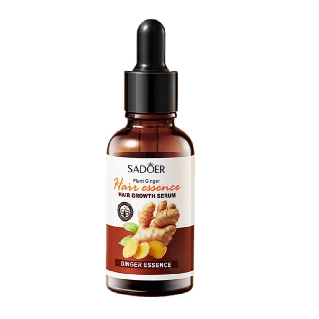 Ginger Hair Growth Serum - Promotes Stronger & Thicker Hair Growth for All Hair Types – (BUY 1 GET 1 FREE)