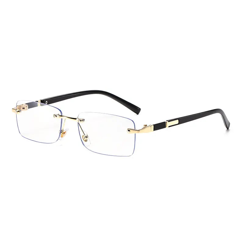 Metal Rimless Frames Photochromic, Anti Blue Light Blocking & UV400 Protection Glasses