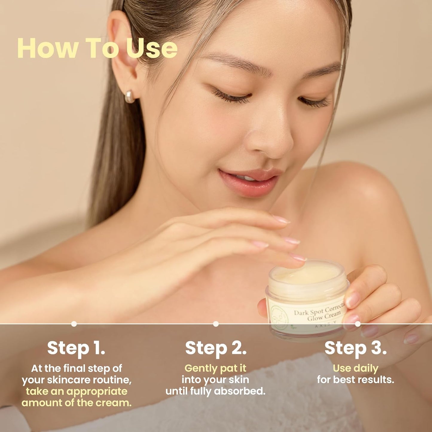 AXIS-Y Dark Spot Correcting Glow Cream - Brightening & Hydrating Moisturizer Face Cream