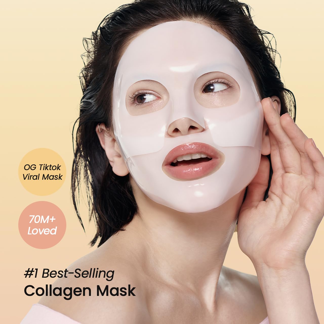 Bio-Collagen Real Deep Mask - Hydrating Overnight Hydrogel Mask, Pore Minimizing, Elasticity Enhancing, Firming & Moisturizing for All Skin Types