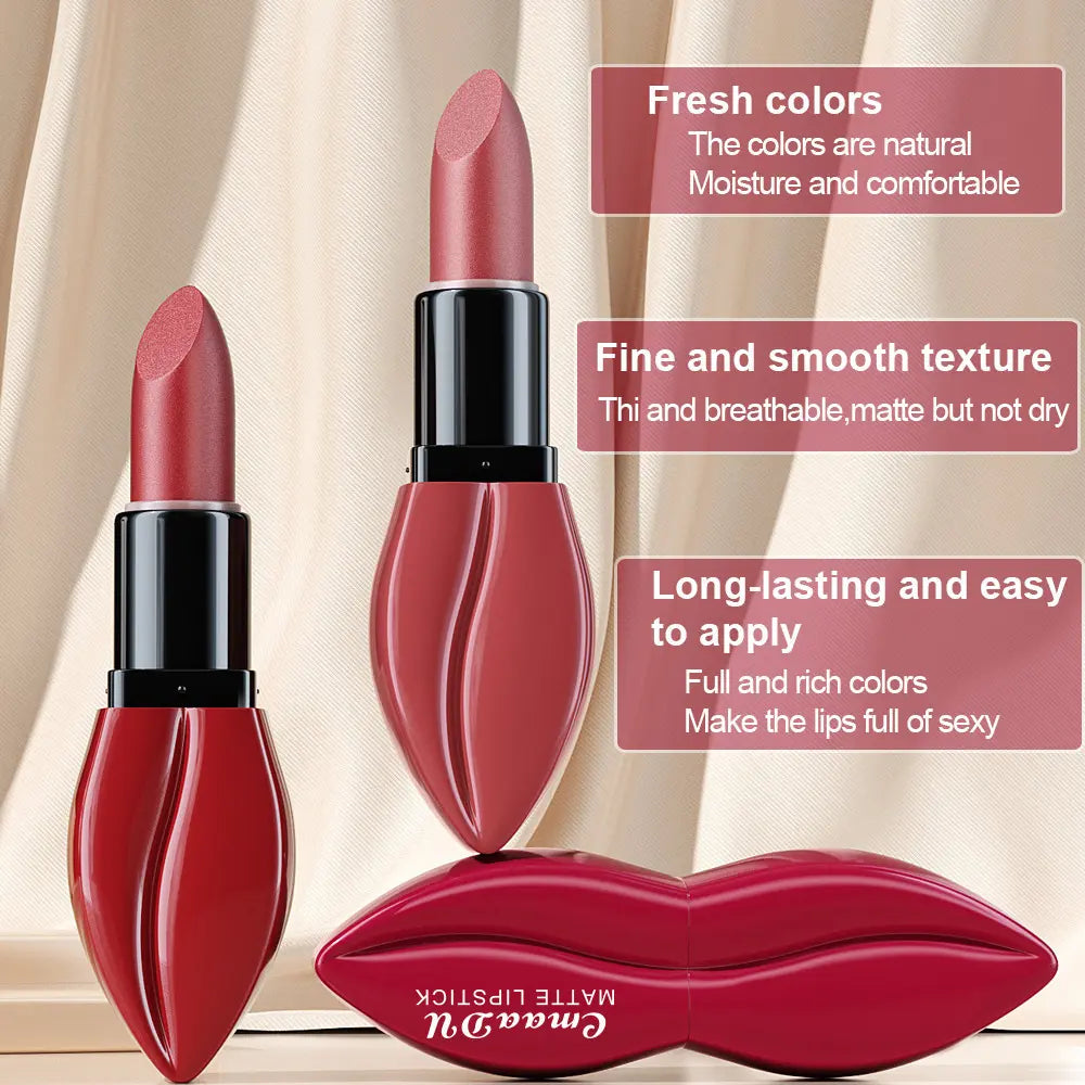 2Pcs Matte Velvet Lipstick - Long Lasting Waterproof Smudge Proof 24 Hours Lip Stick