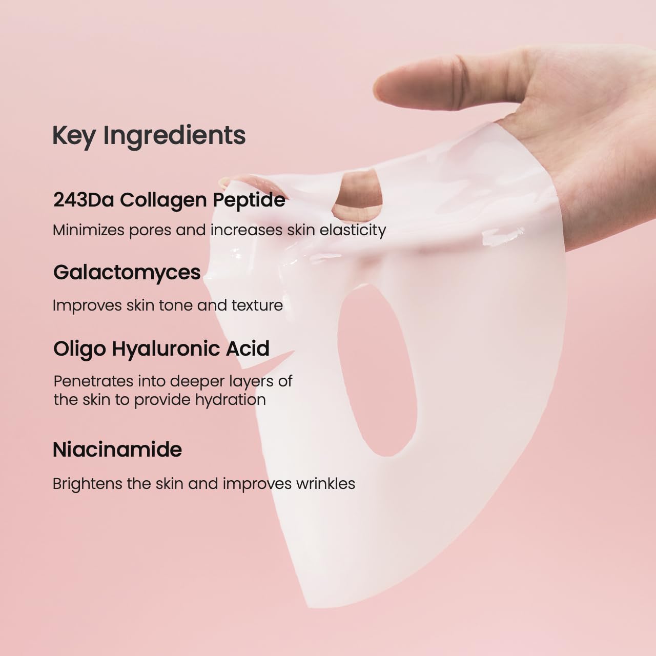 Bio-Collagen Real Deep Mask - Hydrating Overnight Hydrogel Mask, Pore Minimizing, Elasticity Enhancing, Firming & Moisturizing for All Skin Types