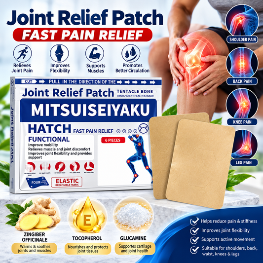 Herbal Joint Relief Patches – Pain Relief Patches for Back, Neck, Shoulder & Knee Discomfort, 6PCS/Box – ( BUY 1 BOX GET 1 FREE )
