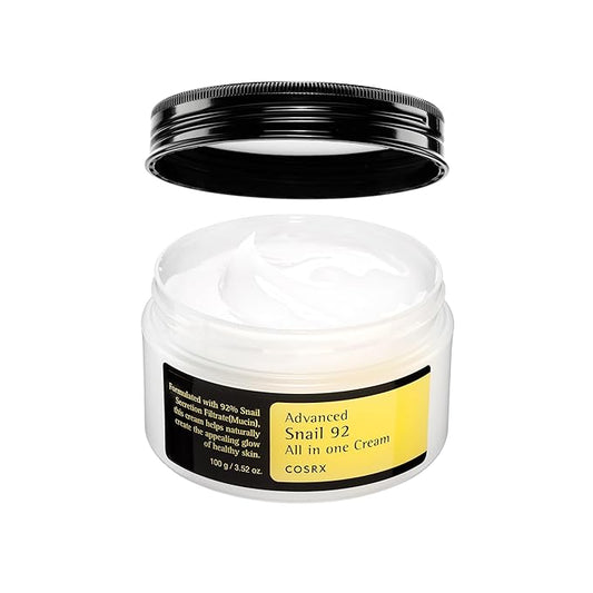 COSRX Snail Mucin 92% Face Moisturizer Cream -  Lightweight Moisturing Cream for Soft & Glowy Skin