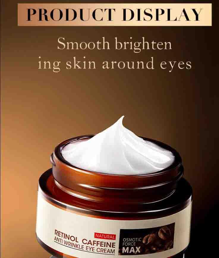 Retinol Caffeine Anti-Wrinkle Eye Cream- Anti-Aging Eye Cream for Dark Circles & Puffiness