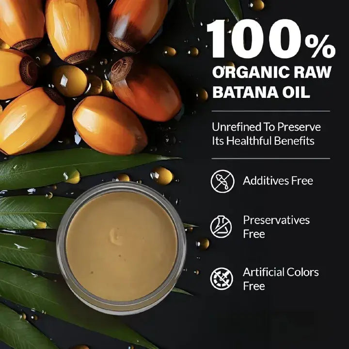 100% Pure Organic Batana Oil Hair Growth Mask - Natural Hair Treatment & Nourishing for Hair Loss Reduction, Anti-Breakage & Growth.
