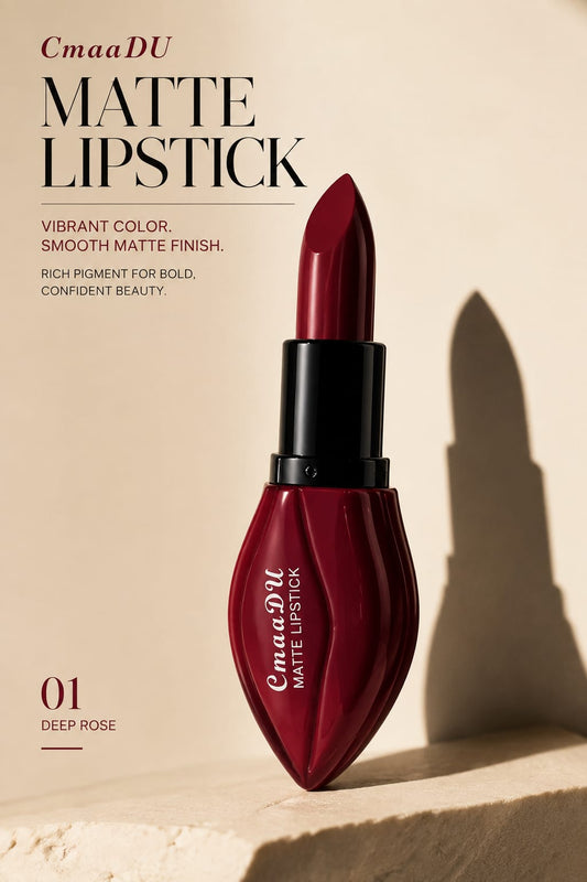 2Pcs Matte Velvet Lipstick – 24H Waterproof, Smudge-Proof & Long-Lasting Bold Color