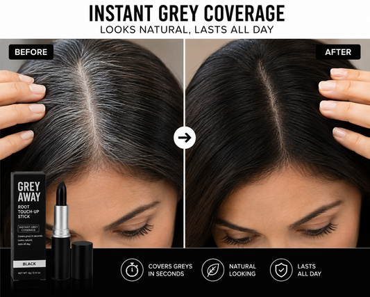 Grey Away Root Touchup Quick Stick ( Black Hair Stick) - Temporary Black Hair Dye Color Stick for Covering White Hair - (BUY 1 GET 1 FREE)