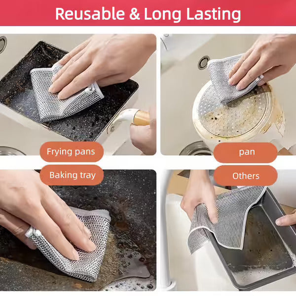 Multipurpose Wire Miracle Cleaning Cloths - 20 PCS