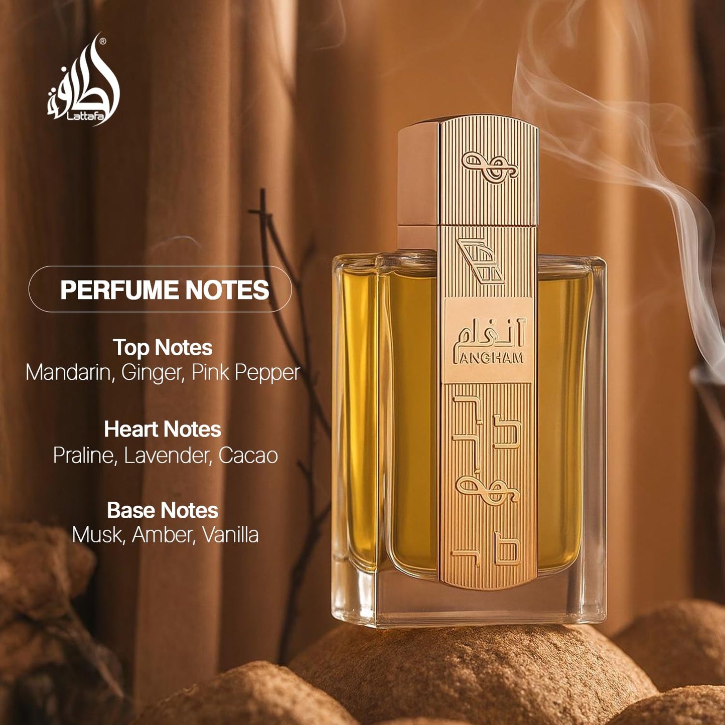 Lattafa Angham Perfume - Citrus, Lavender, Musk, Amber, Vanilla - Eau de Parfum Long-Lasting Fragrance for Unisex - 100 ml