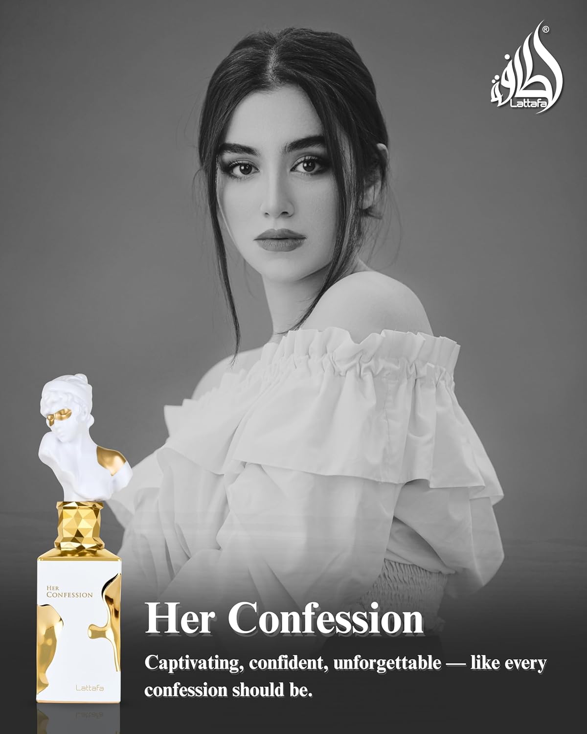 Lattafa Her Confession - Vanilla, Floral, Amber, Musk - Lasting Fragrance for Women - 100 ml