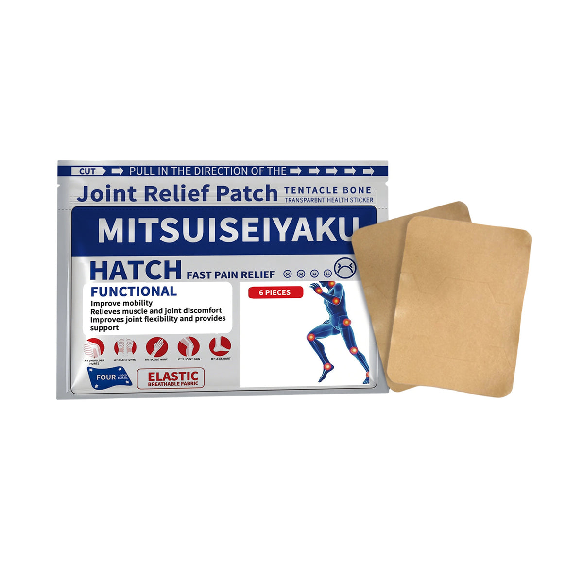 Herbal Joint Relief Patches – Pain Relief Patches for Back, Neck, Shoulder & Knee Discomfort, 6PCS/Box – ( BUY 1 BOX GET 1 FREE )