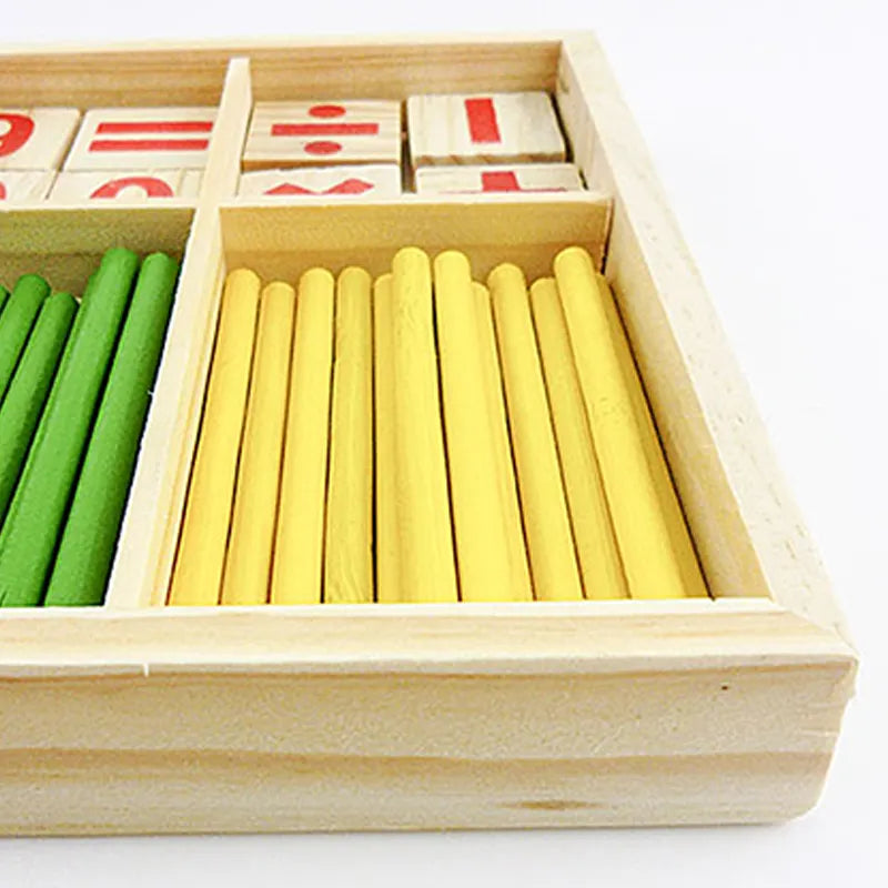 Mathematical Intelligence Sticks Set– Wooden Counting Number Blocks & Sticks