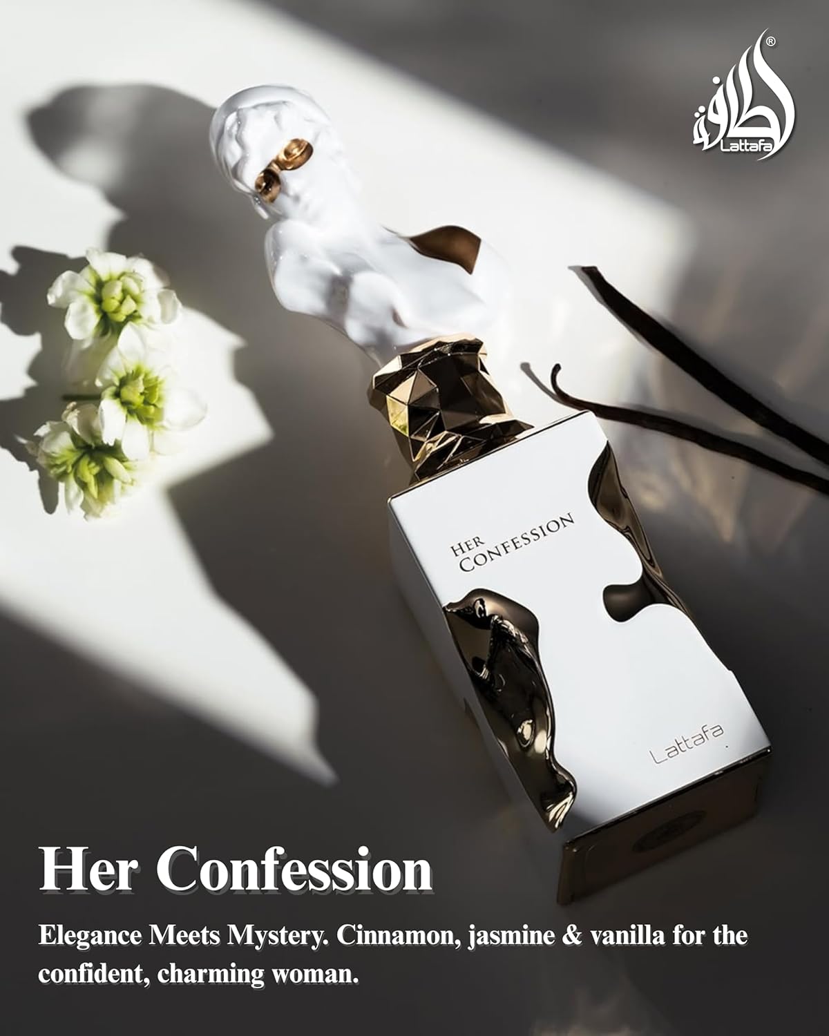Lattafa Her Confession - Vanilla, Floral, Amber, Musk - Lasting Fragrance for Women - 100 ml