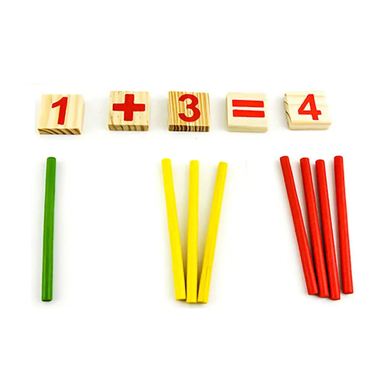 Mathematical Intelligence Sticks Set– Wooden Counting Number Blocks & Sticks