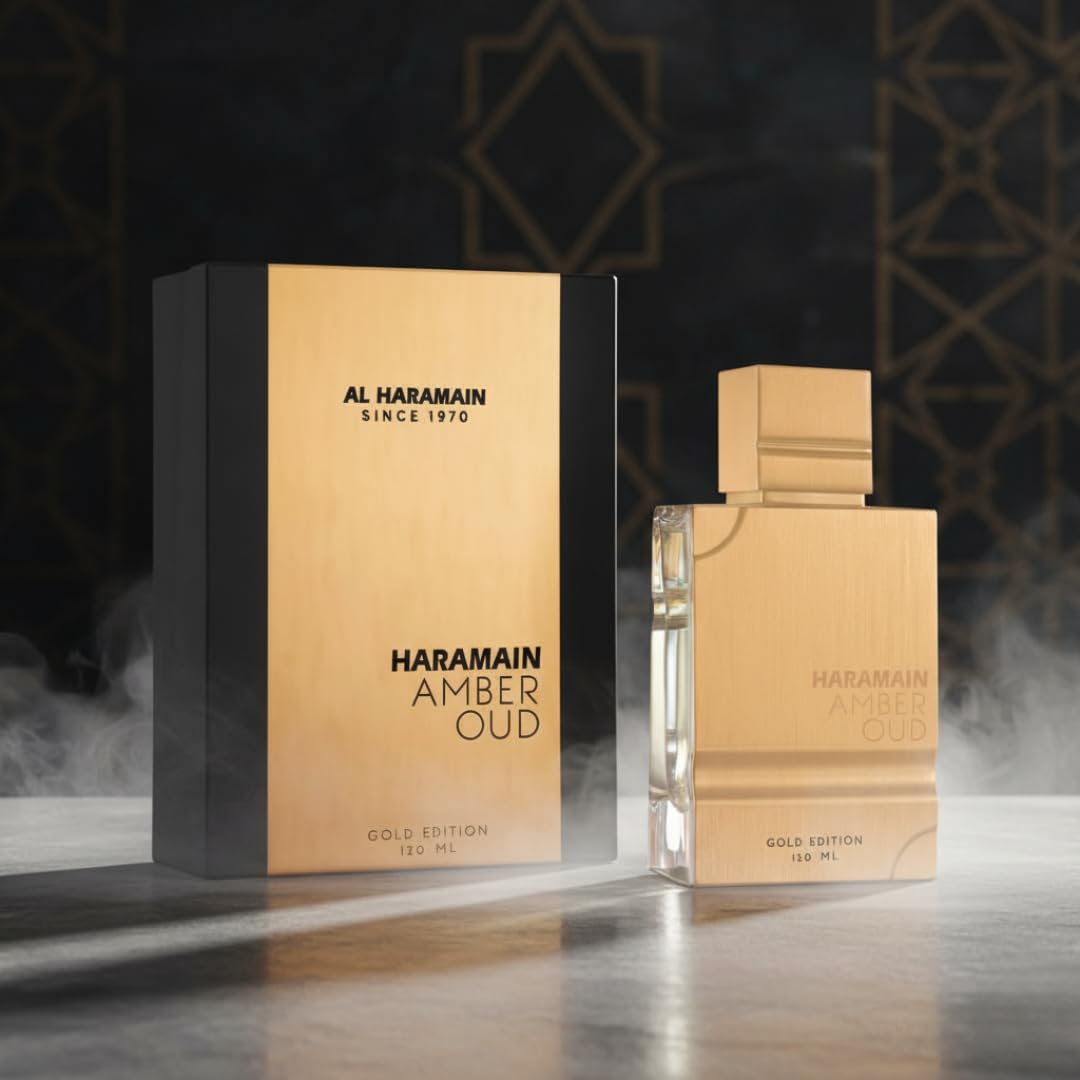 Al Haramain Amber Oud Gold Edition Parfum Spray - Unisex Arabian Perfume, Long-Lasting Amber Cologne with Refreshing & Sweet Fragrance - 60 mls