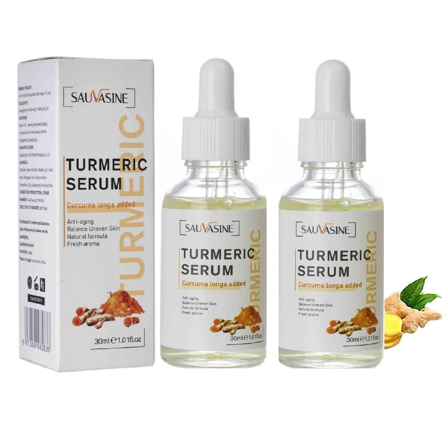 Turmeric Dark Spot Serum - Fights Acne, Evens Skin Tone, Minimizes Pores, Anti-Aging, Reduces Hyperpigmentation, Age Spots & Sun Spot