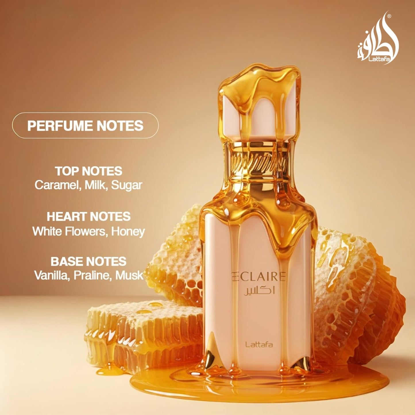 Lattafa Eclaire - Vanilla, Caramel, Sweet, Floral - Eau de Parfum Long-Lasting Fragrance for Women -  100 ml