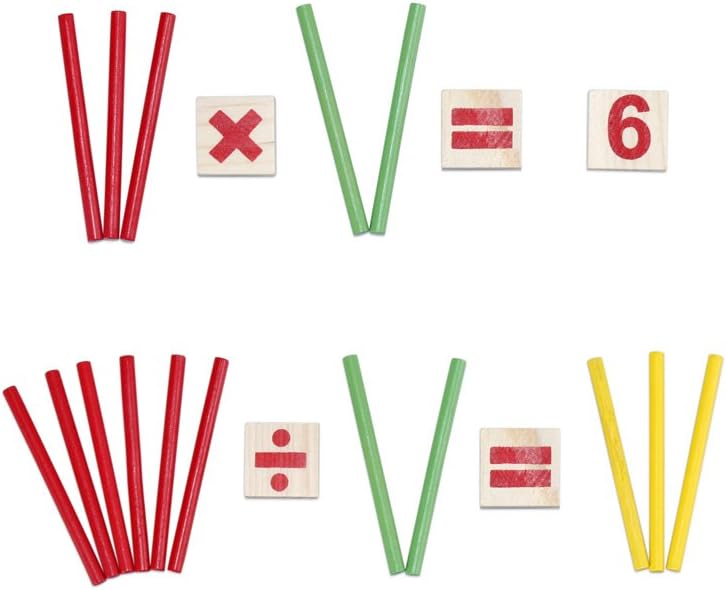 Mathematical Intelligence Sticks Set– Wooden Counting Number Blocks & Sticks