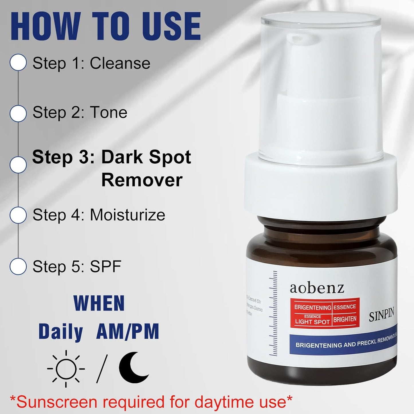 aobenz Dark Spot Remover Serum for Face & Body - Advanced Corrector Serum for Age, Melasma, Sun, Acne & Black Spots