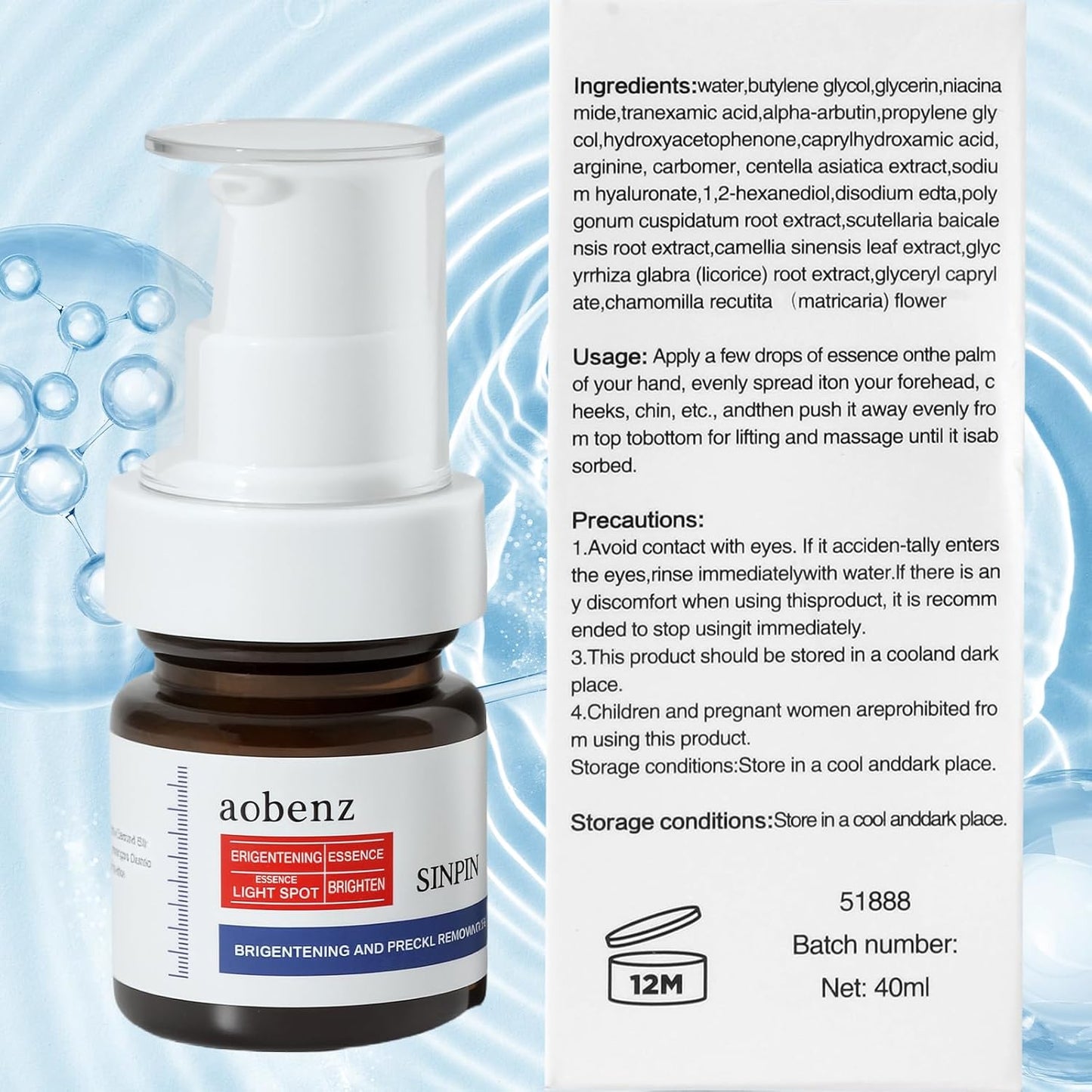aobenz Dark Spot Remover Serum for Face & Body - Advanced Corrector Serum for Age, Melasma, Sun, Acne & Black Spots