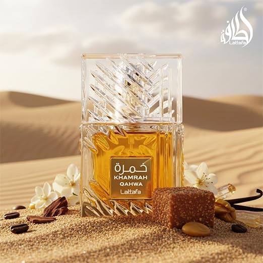 Lattafa Khamrah Qahwa Perfume - Vanilla, Warm Spicy, Cinnamon, Sweet - Eau de Parfum Long-Lasting Fragrance for Unisex - 100 ml
